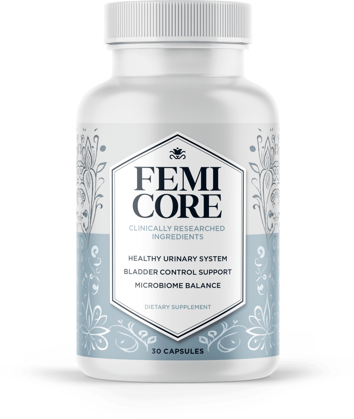 Official FemiCore dietary supplement bottle provided by the seller